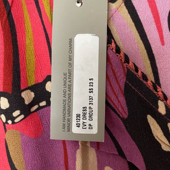 NWT BL^NK LONDON X ANTHROPOLOGIE Butterfly Faux Wrap Midi Dress Size Small - Picture 8 of 12